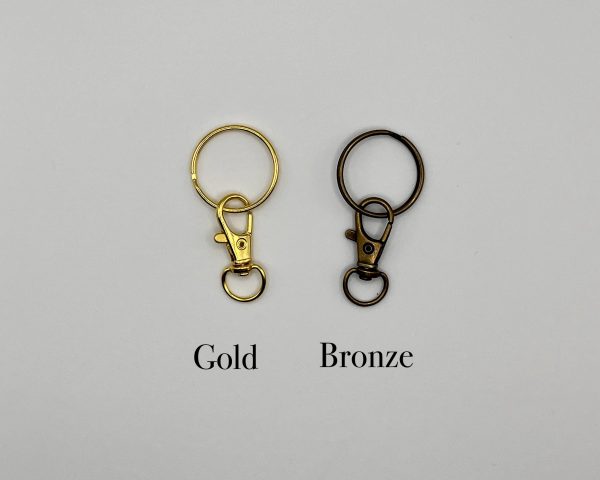 Gold vs bronze comparison of key rings