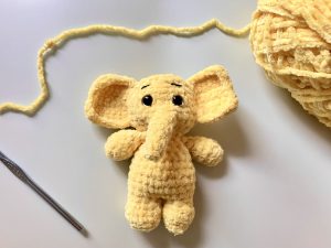 Yellow baby Crochet elephant plushie
