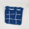 Crochet tic tac toe drawstring bag