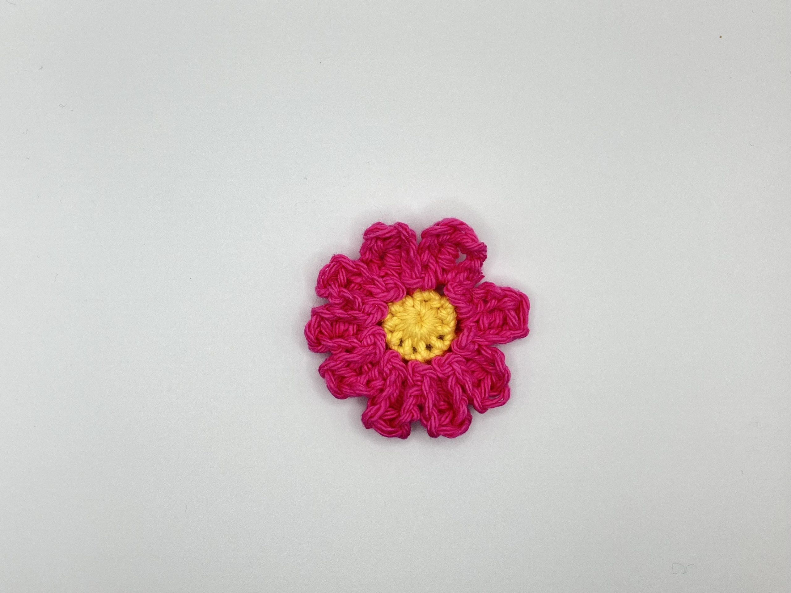 Crochet Flower Pink Crochet flower, DIY pattern